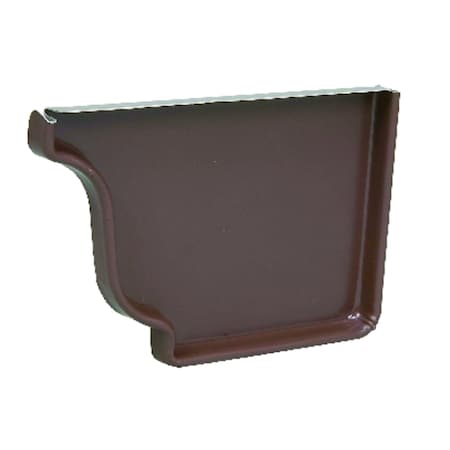 Amerimax Home Products Amerimax 0.5 in. H X 3.5 in. W X 5 in. L Brown Aluminum K Right End Cap 2520619